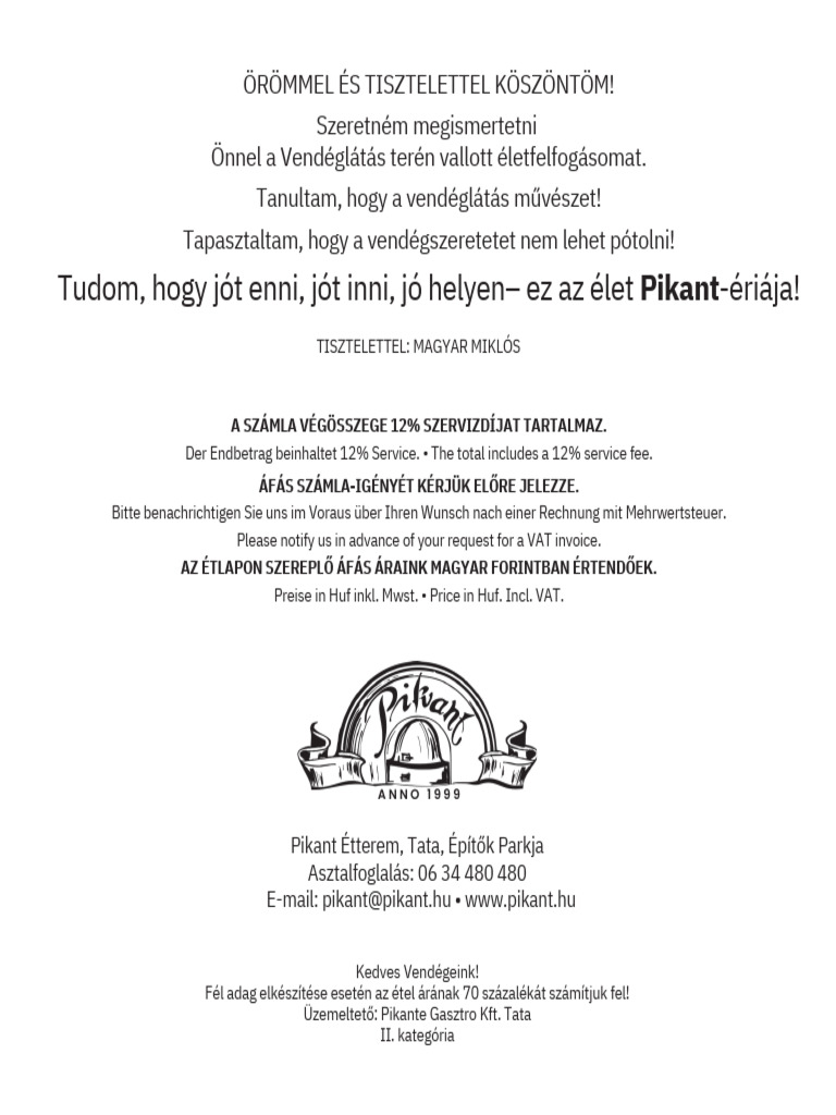 etlap | PDF