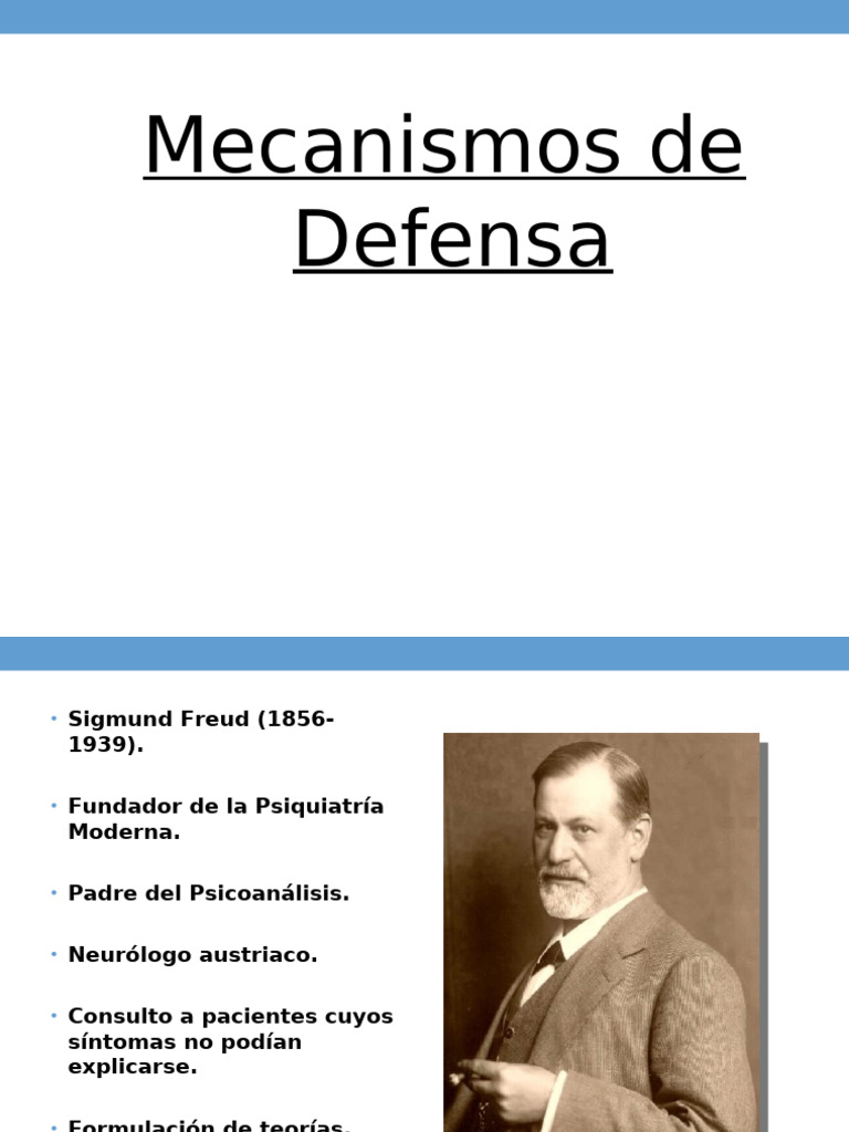 Mecanismos de Defensa en Freud | PDF | Sigmund Freud | Mente inconsciente