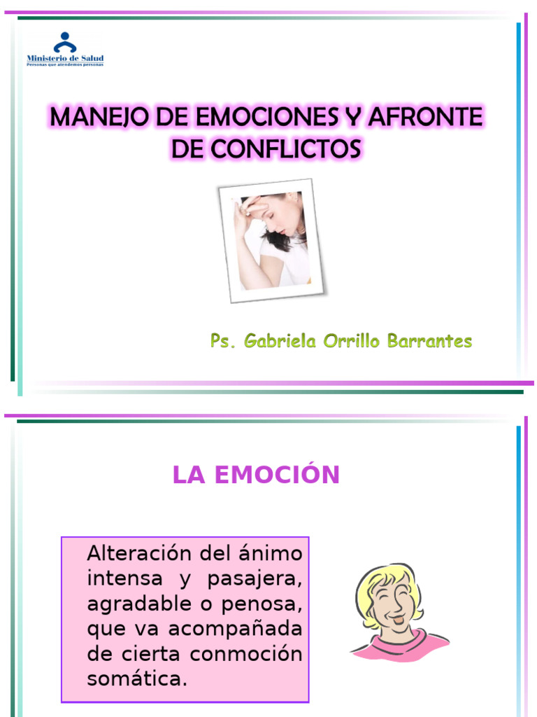 Manejo de Emociones y Afronte de Conflictos | PDF | Las emociones | Ira