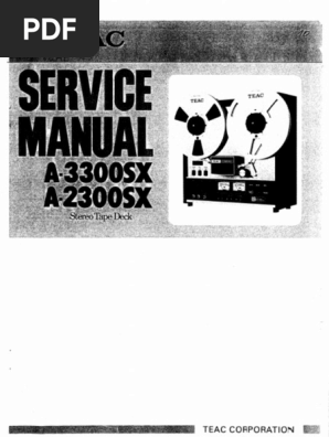 A3300SX - A2300SX TEAC Service Manual | PDF