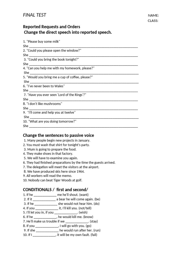 Final Test | PDF