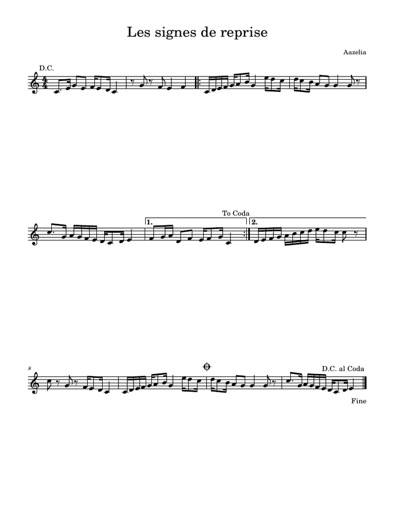 Signes de Reprise | PDF