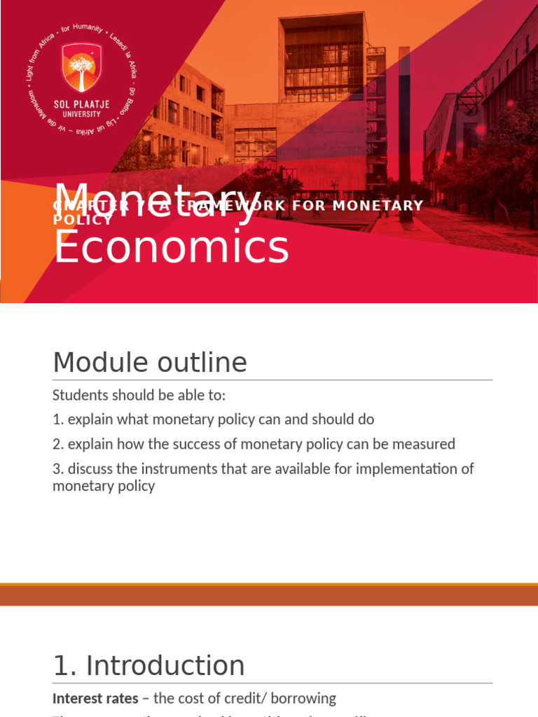 Framework for Monetary Policy Analysis | PDF | Bonds (Finance) | Interest