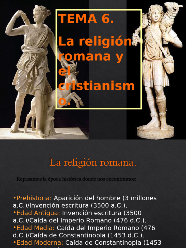 6 La Religic3b3n Romana y El Cristianismo | PDF | imperio Romano | templo
