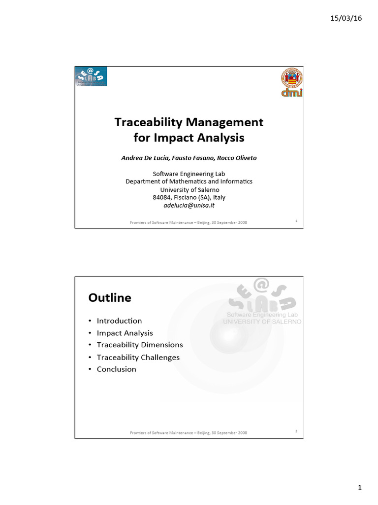 Impact Analysis in Software Maintenance | PDF | Computing | Applied ...