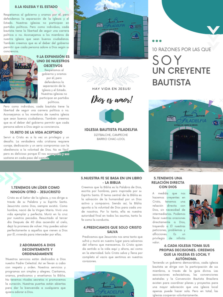 10 Razones Por Las Que Soy Bautista | PDF | Cristo (título) | Dios