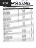 Lab Test Price List in Pakistan 2024 | PDF | Blood Plasma | Hepatitis