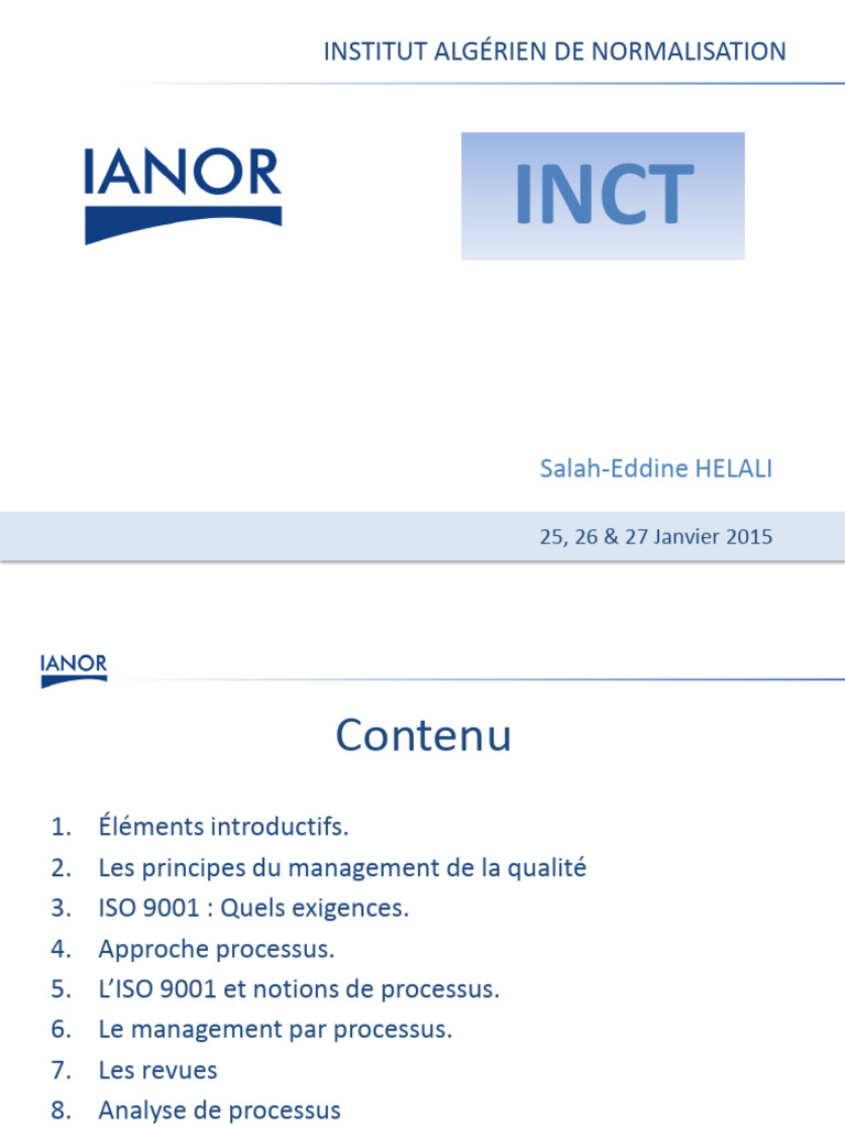 Rôle du Pilote de Processus ISO 9001 | PDF | Management de la qualité ...
