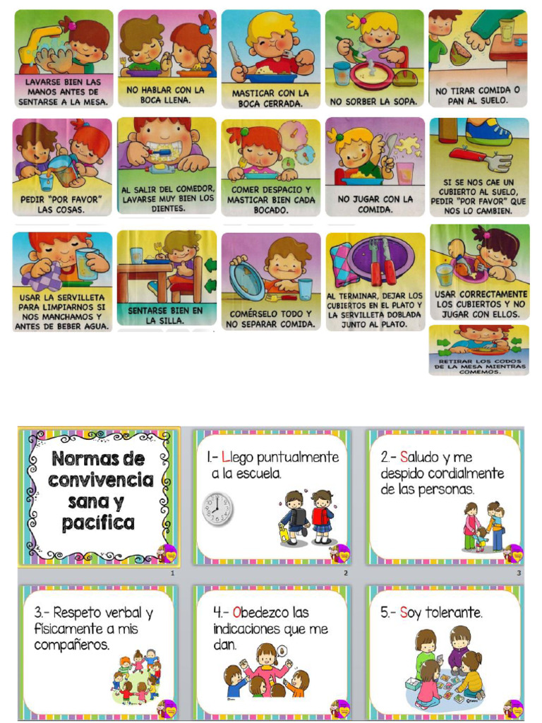 FICHAS Y Normas de convivencia | PDF