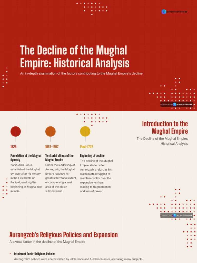 Decline of The Mughal Empire Analysis | PDF