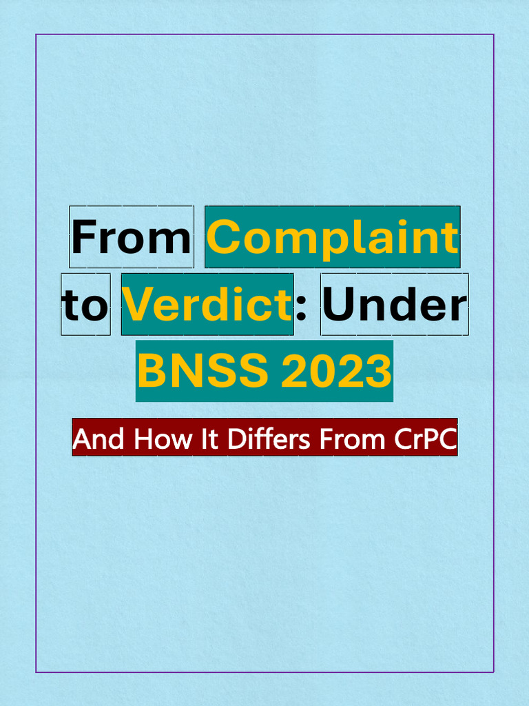 BNSS 2023 vs. CrPC: Key Changes | PDF | Bail | Arrest