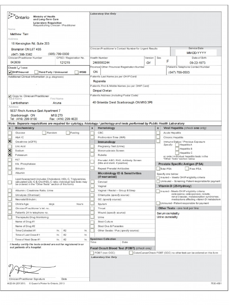 2021-Jan-07 MOH - Lab Req - Blank | PDF