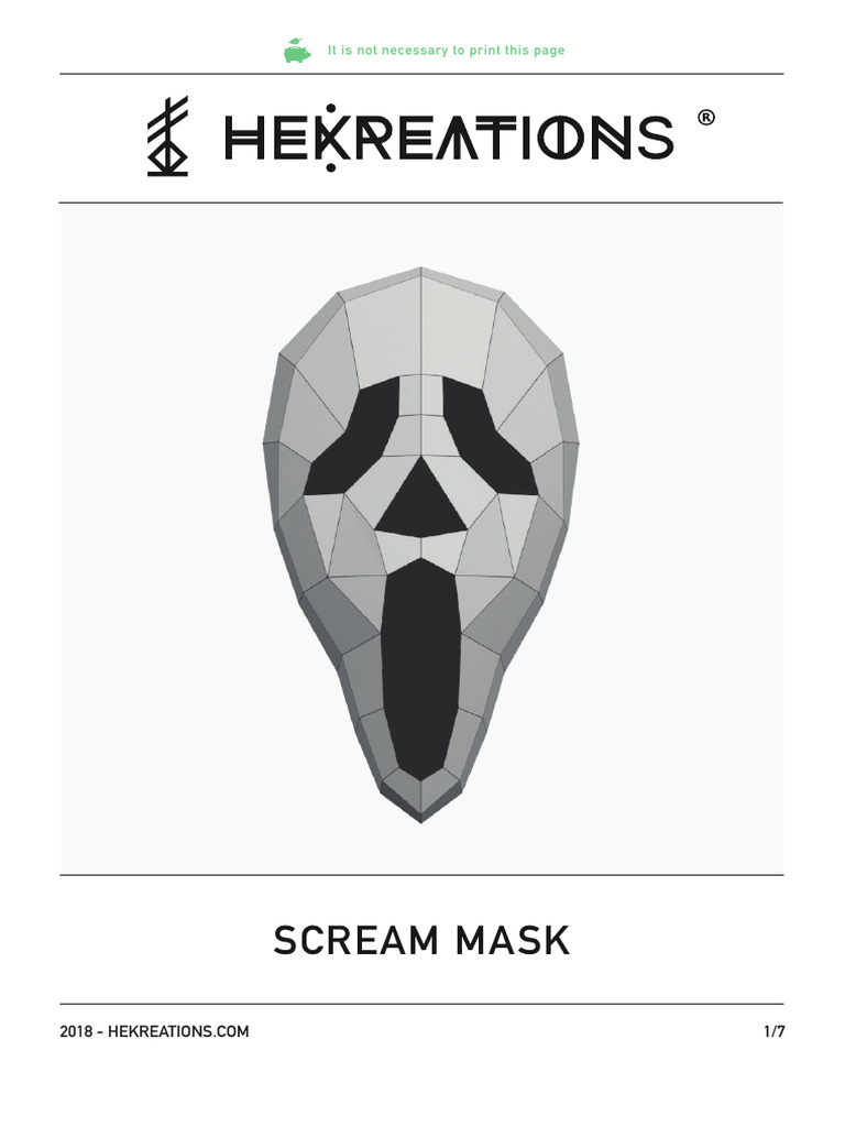 DIY Scream Mask Assembly Guide | PDF | Qr Code