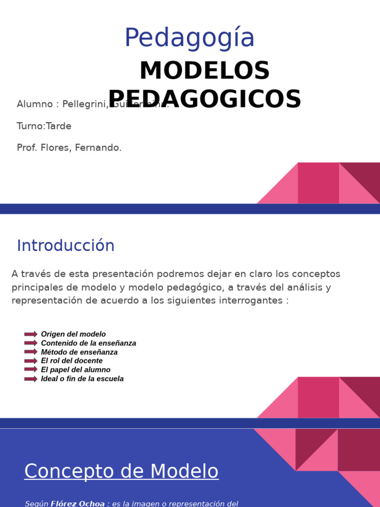 Modelos Pedagógicos: Definiciones y Tipos | PDF | Enseñando | Pedagogía