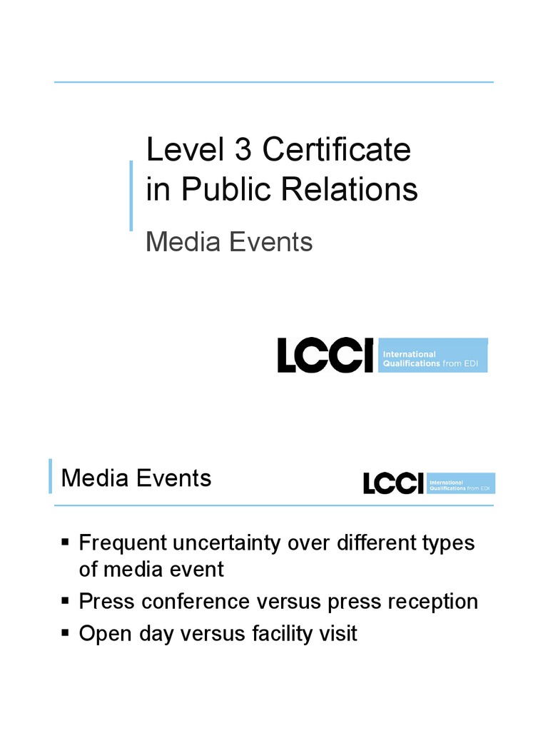 Types of Media Events Explained | PDF | Career & Growth | Business