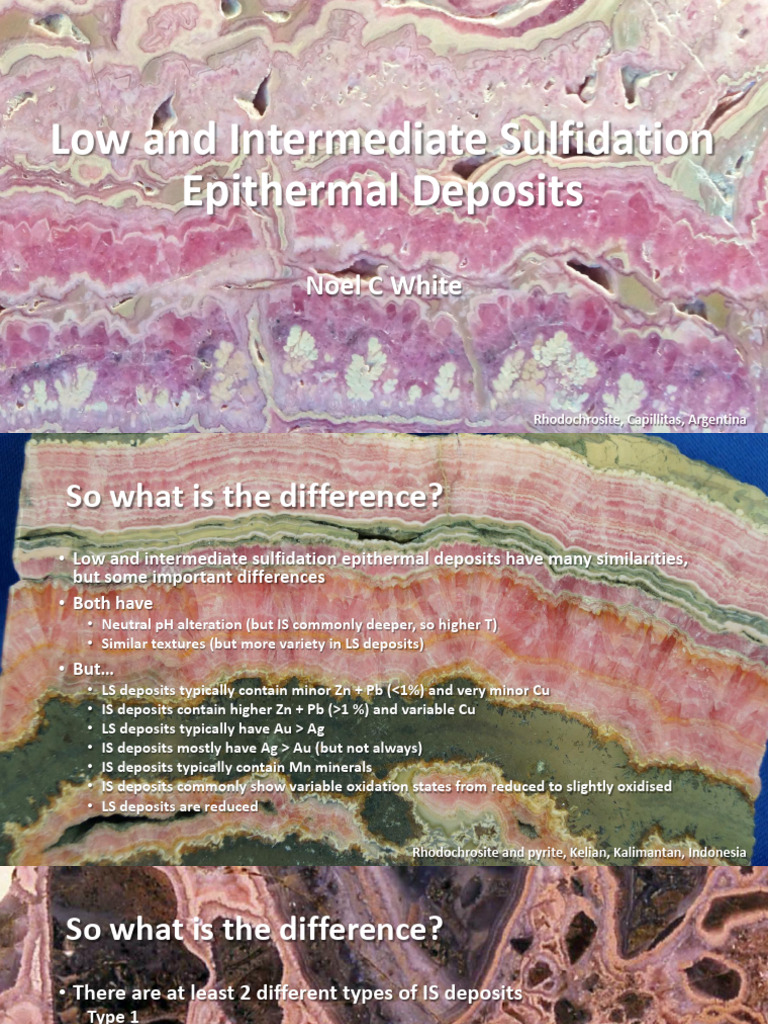 Low vs Intermediate Sulfidation Deposits | PDF | Ore | Minerals