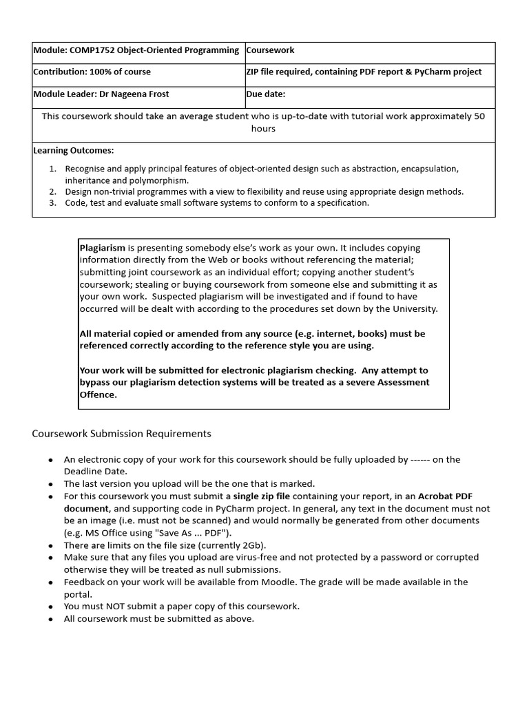 Jukebox App Coursework Guide | PDF | Plagiarism | Computer Programming