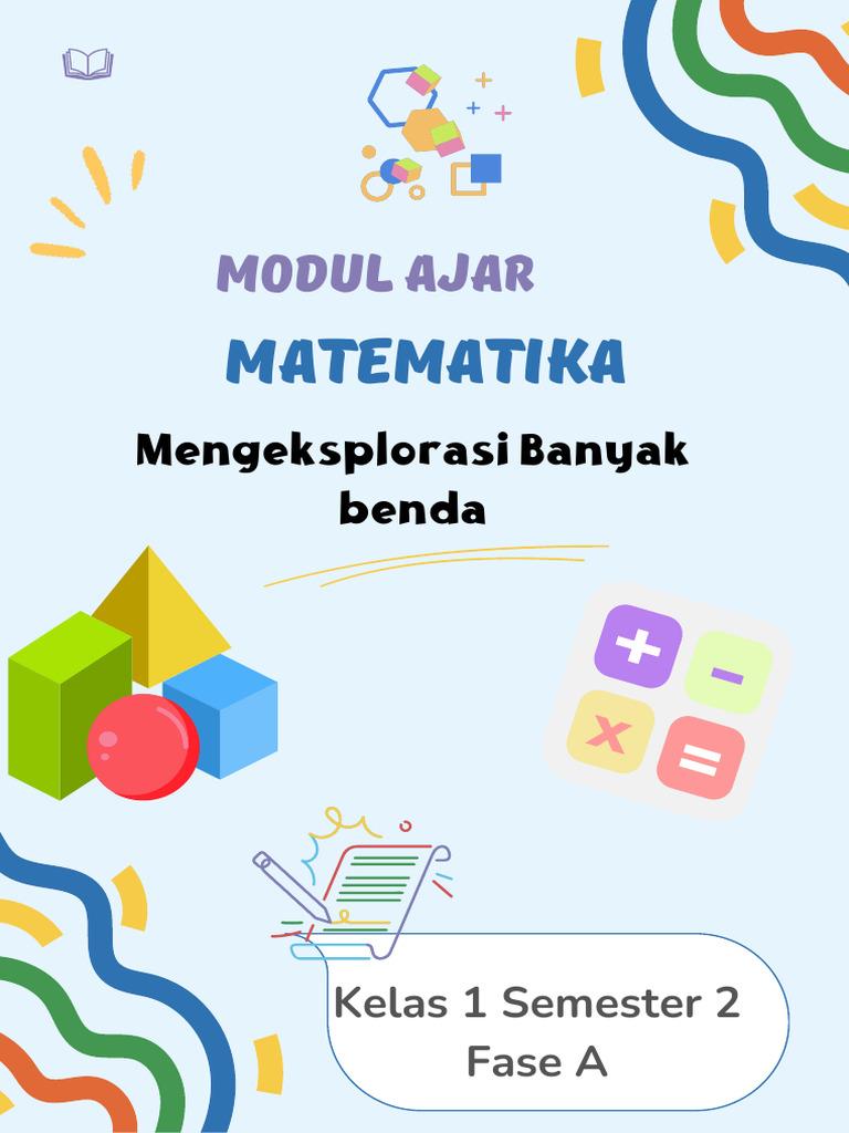 Modul Ajar Matematika Kelas 1 Semester 2 | PDF