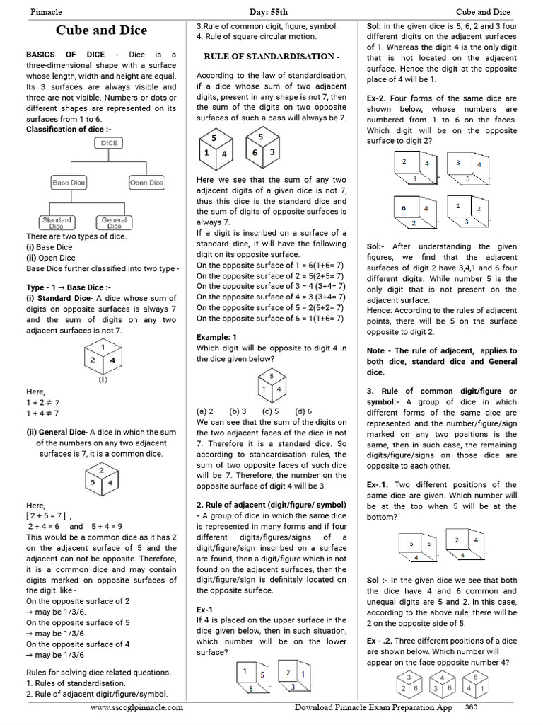 Cube and Dice Reasoning Basics | PDF | Dice
