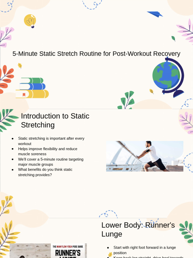 5-Minute Post-Workout Stretch Routine | PDF | Anatomical Terms Of ...