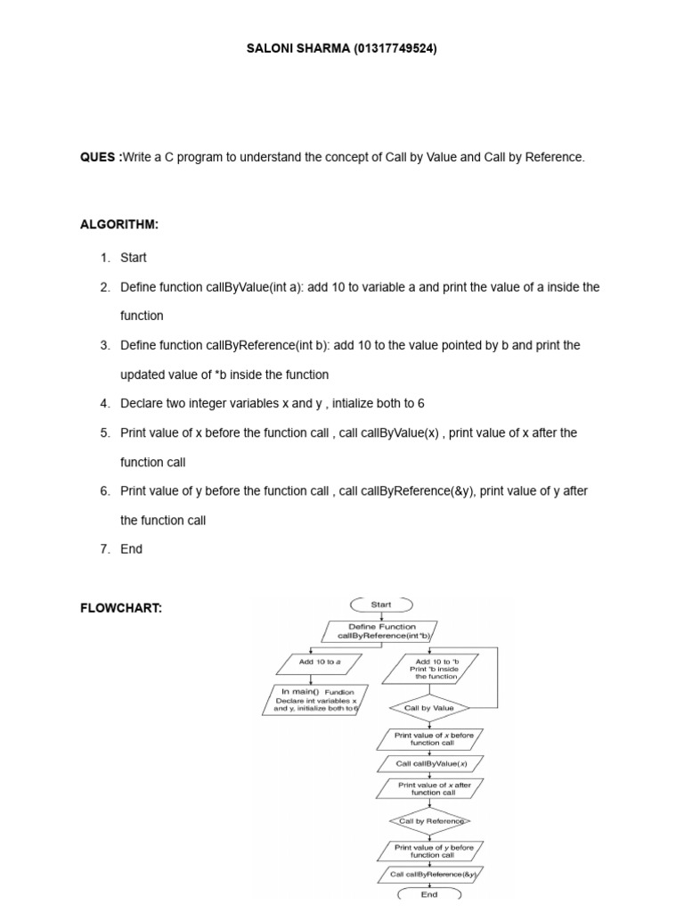 Call by Value in C Programming | PDF