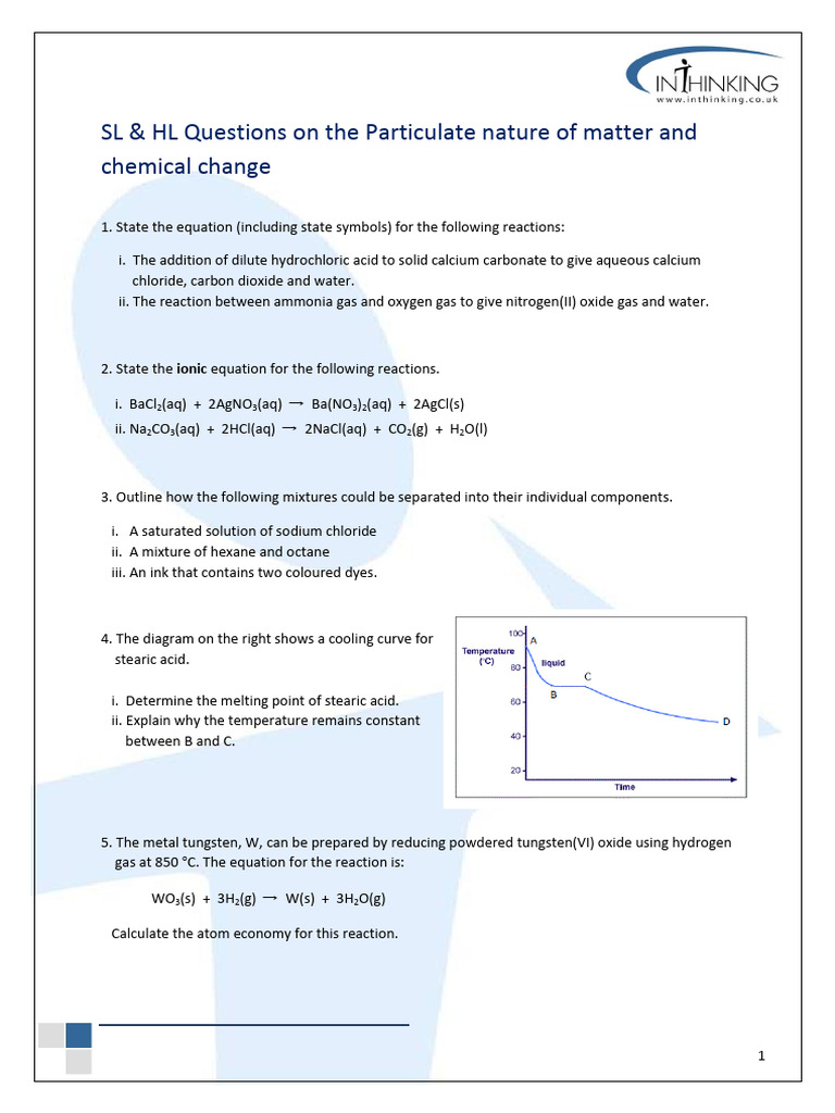 Balancing Chemical Equations Worksheet Pdf