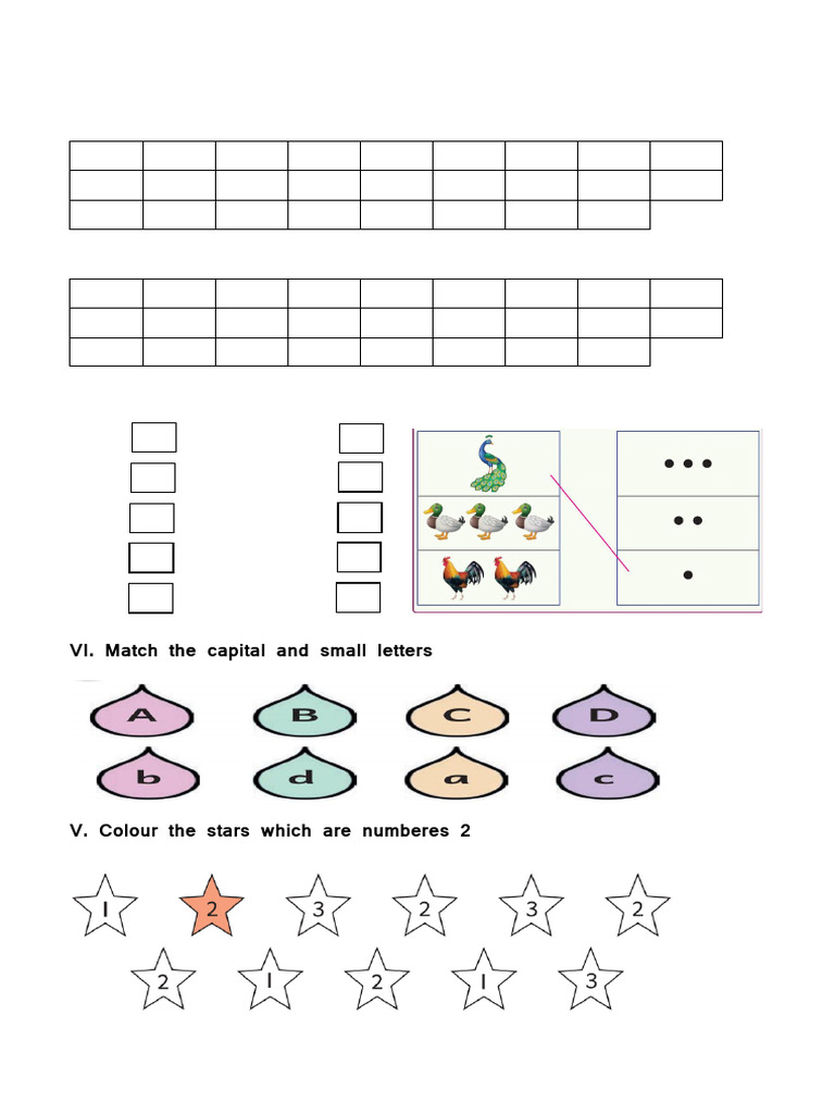 Alphabet and Counting Practice Worksheet | PDF