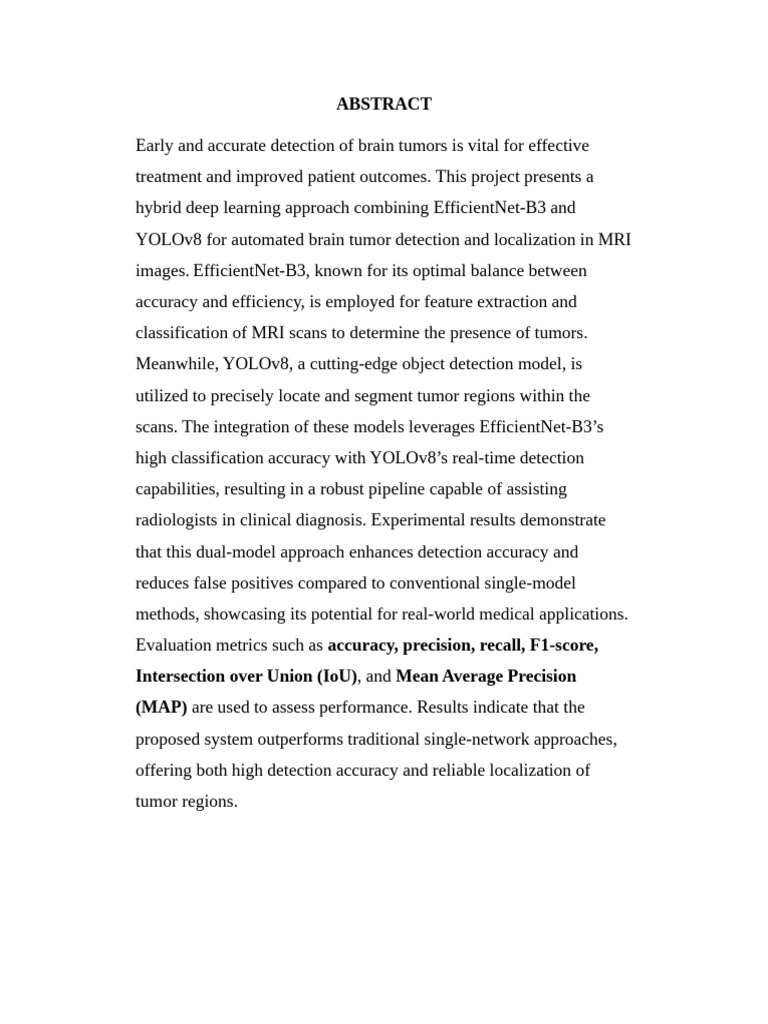 Hybrid Deep Learning for Brain Tumor Detection | PDF | Deep Learning ...