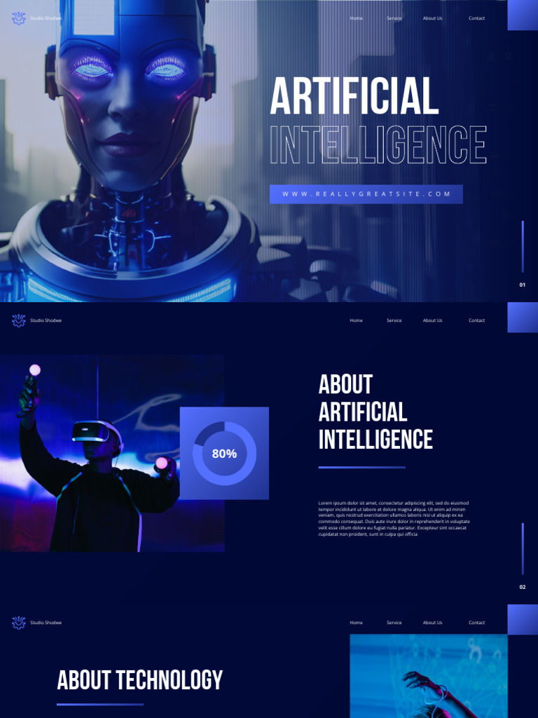 Blue Futuristic Artificial Intelligence Presentation | PDF