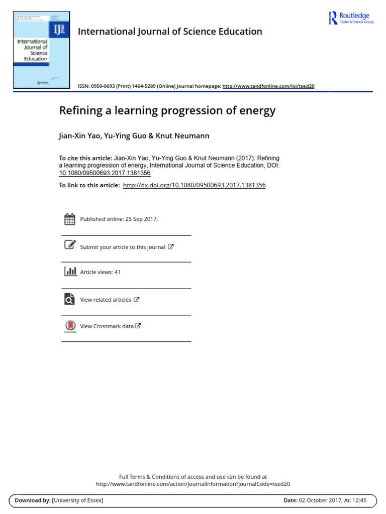 Refining Energy Learning Progression | PDF | Cognitive Development ...