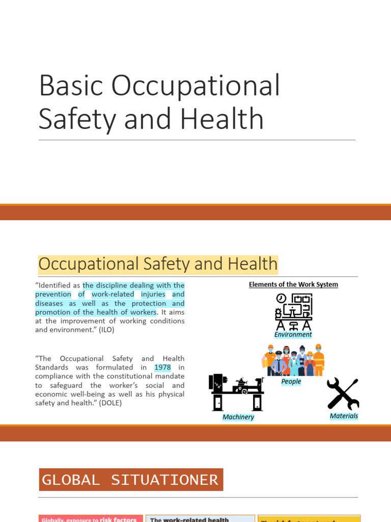 01 Basic Occupational Safety and Health PDF Occupational Safety And