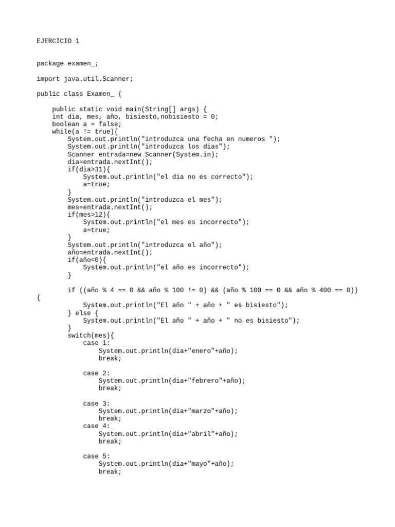 Ejercicio 1 - Final | PDF | Programación de computadoras | Ingeniería ...