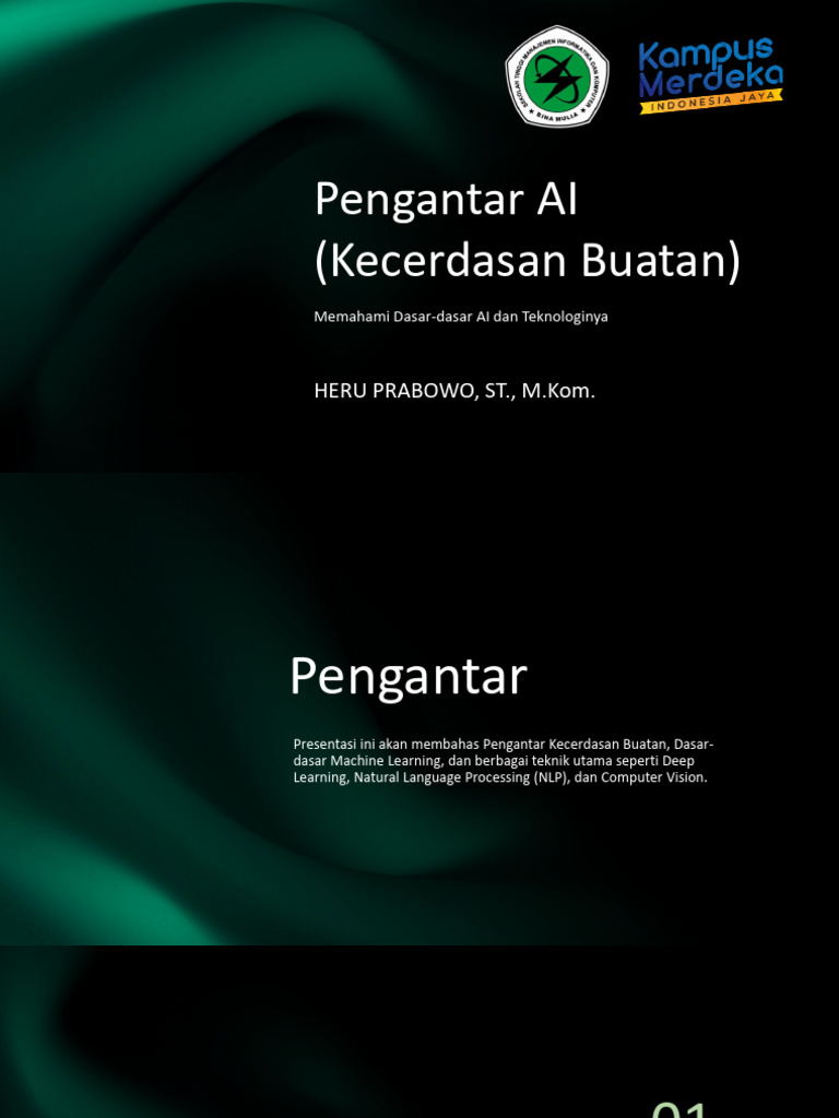 Pengantar Kecerdasan Buatan dan Machine Learning | PDF