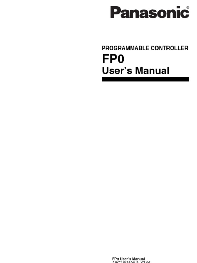 FP0 User Manual and Safety Guidelines | PDF | Bipolar Junction ...