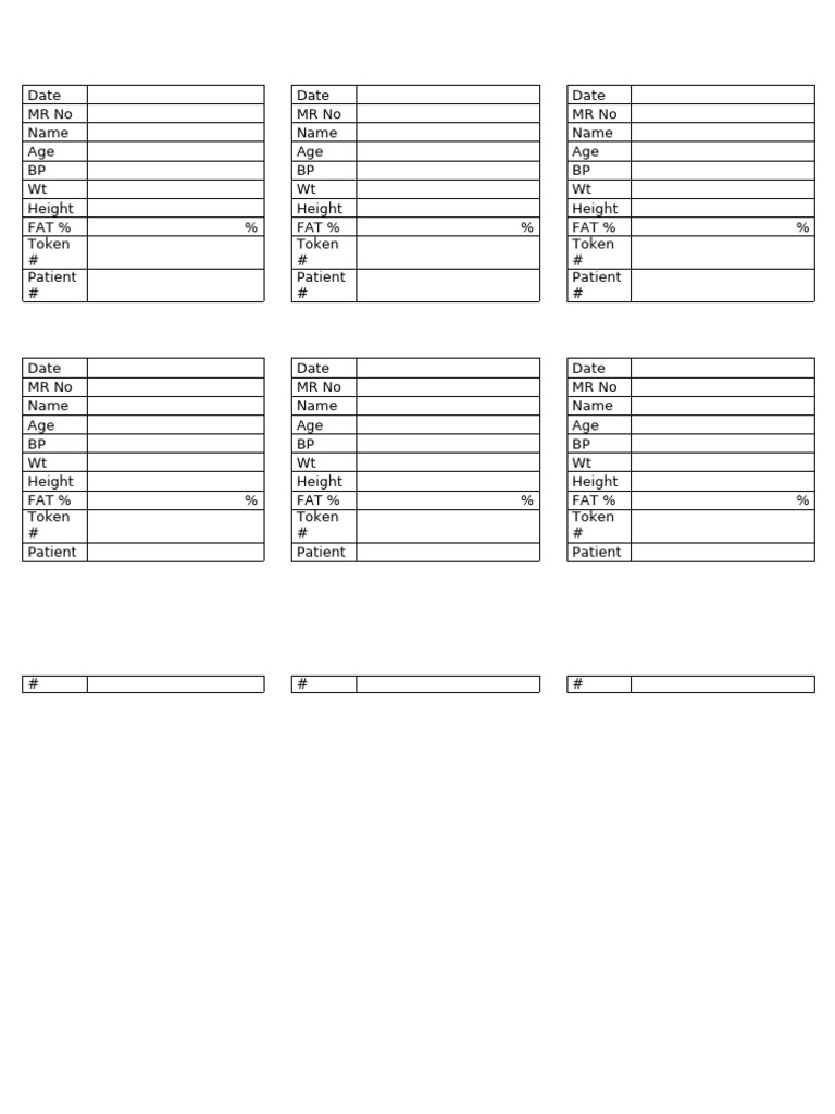 Patient Data Entry Template | PDF