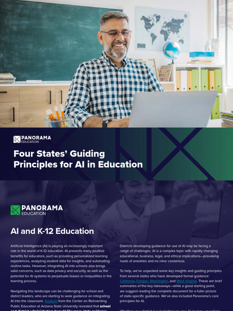 AI Integration Principles for K-12 Education | PDF | Artificial ...