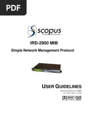 mib IRD-2900_SNMP_Rev._4.6