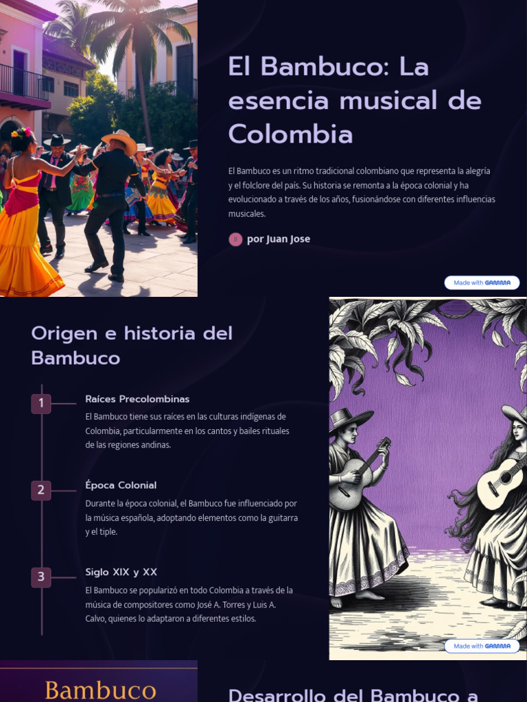 Características del Bambuco Colombiano | PDF | Las artes escénicas ...
