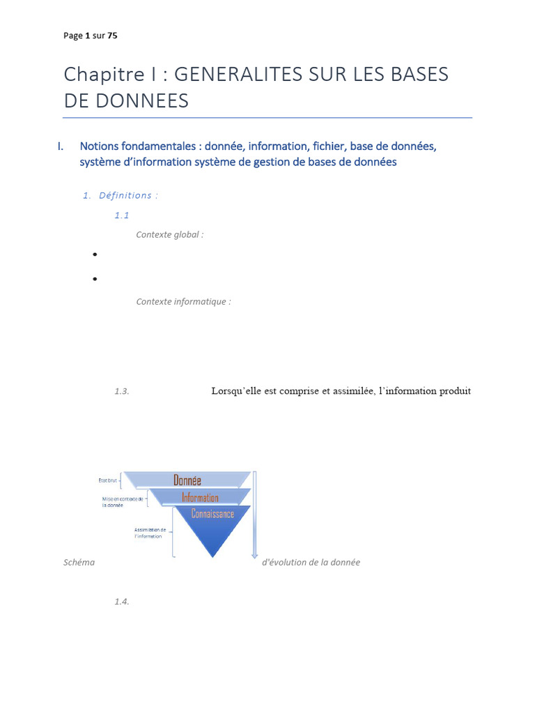 Introduction aux Bases de Données et SGBD | PDF | Bases de données ...