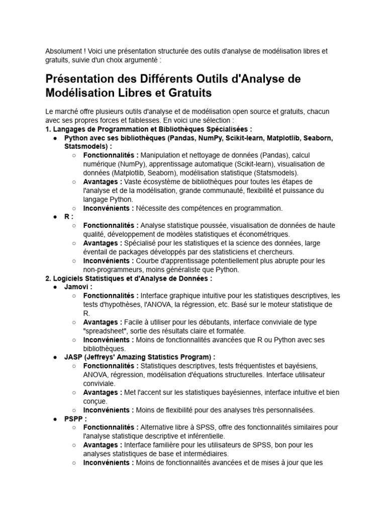 Outils d'Analyse de Données avec Python | PDF | Apprentissage ...