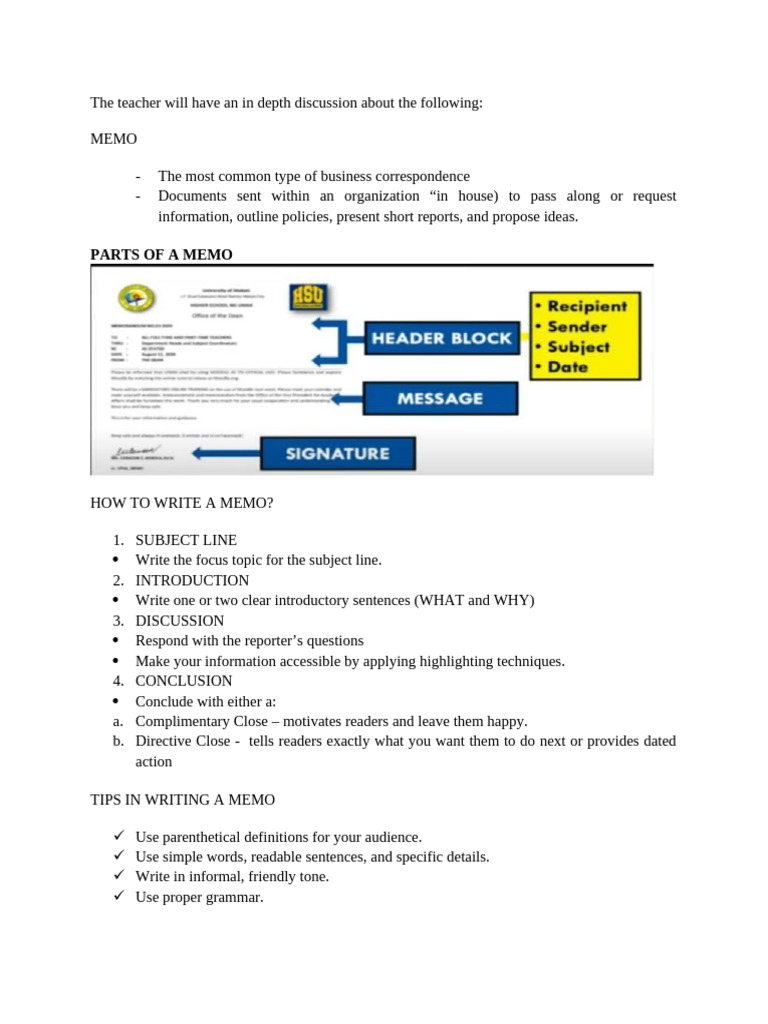 How to Write Effective Business Correspondence | PDF | Memorandum ...