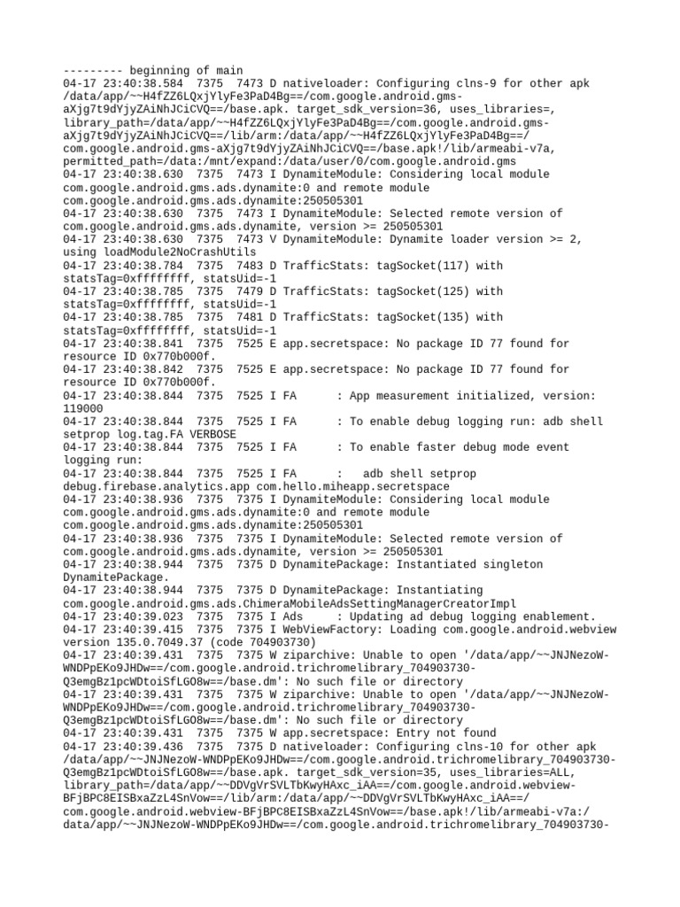 Google Play Services Module Logs | PDF | Computer Engineering | System ...