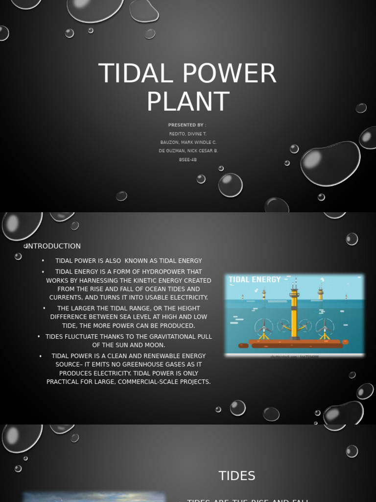 Overview of Tidal Power Plants | PDF | Tide | Wind Turbine