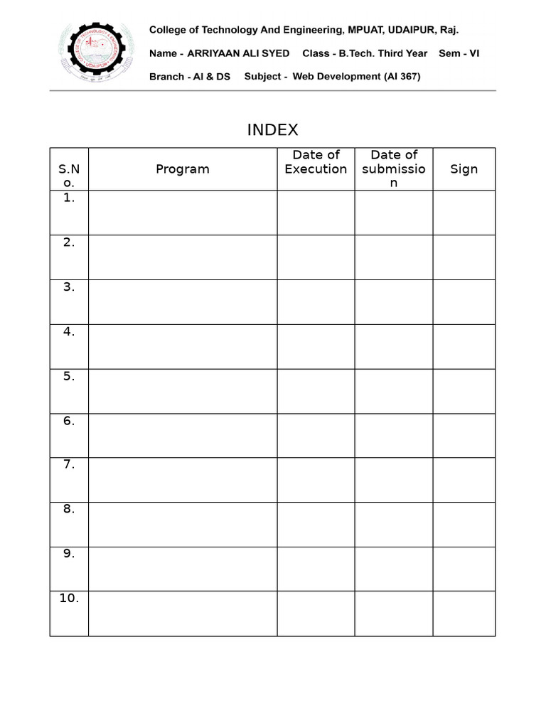 INDEX | PDF