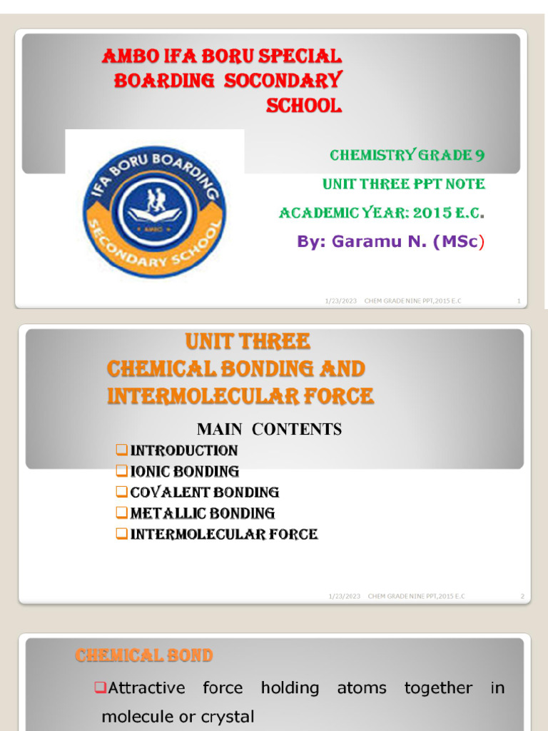 Chemistry PPT Unit 3 Three Photo | PDF
