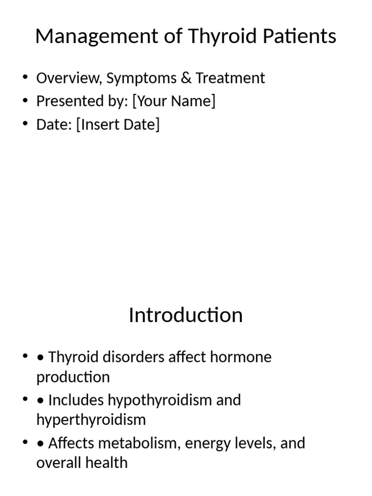 Thyroid Patients Presentation Pdf