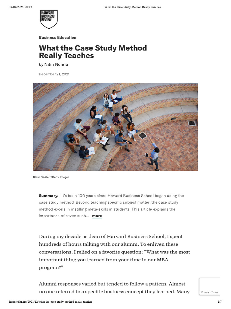Meta-Skills from Case Study Method | PDF | Teachers | Decision Making