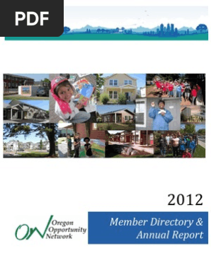 Oregon Opportunity Network 2012 Member Directory