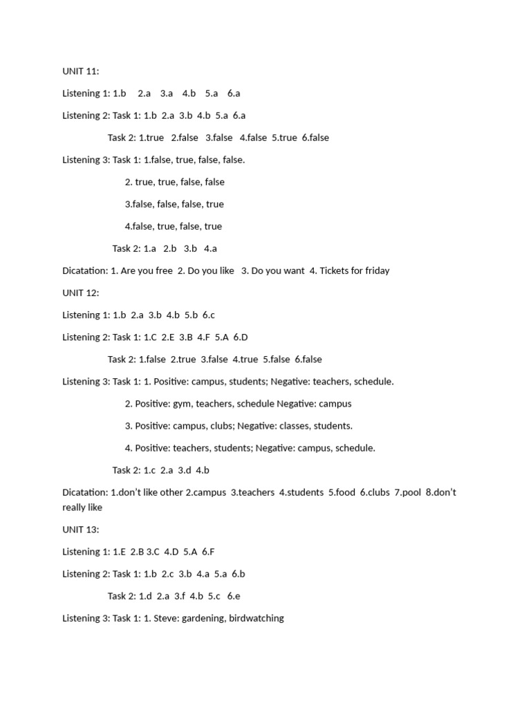 Listening Exercises and Dictations Guide | PDF