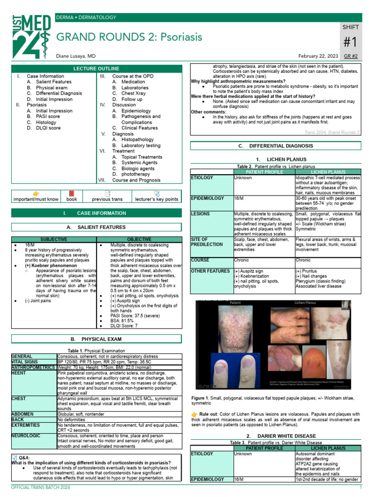 2.psoriasis (A2024) | PDF | Psoriasis | Diseases And Disorders